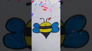 How to draw a Bee Step by step Drawing for kids 💛🐝 [upl. by Trenna]