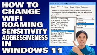 How To Change WiFi Roaming Sensitivity or Aggressiveness in Windows 1011 Guide [upl. by Llerud160]