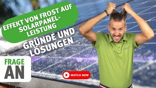 Wirkt sich Frost auf den Modulen auf die Leistung aus [upl. by Jablon62]