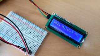 Arduino Uno 로 토양수분 센서를 사용해서 1602 I2C LCD 에 토양 수분 퍼센트 출력해 보기 [upl. by Pelagias]