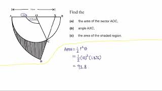 2023 Additional mathematics internal G12 ECZ exam Q12 P1 circular measure [upl. by Michelina]