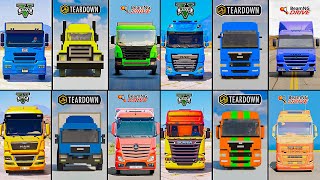 MLT TRUCK VS SCANIA TRUCK VS MAN TRUCK IN TEARDOWN VS BEAMNG WHICH IS BEST [upl. by Anitsrik]