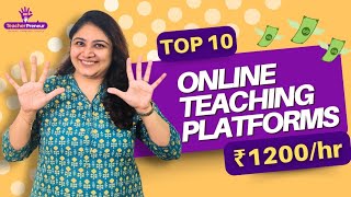 Top 10 Online Teaching Jobs from home  Make Money Online  Best online tutoring App TeacherPreneur [upl. by Shaylah]