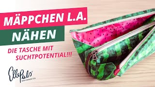 DIY Mäppchen Tasche selber nähen  Nähanleitung Tasche quotLAquot [upl. by Fredella822]