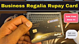 Hdfc Business Regalia Rupay Credit Card Unboxing  UPI Credit Card Life Time Free [upl. by Ellennahs583]