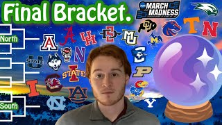 REALISTIC March Madness 2024 FINAL Bracket Full Predictions [upl. by Laersi13]