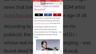 Avicii  Cause Of Death Revealed RIP AVICII Dead At 28 [upl. by Winnifred]