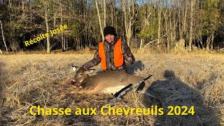 Josée 2024 whitetail deer hunt with kill shot [upl. by Nnoj]