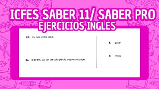 INGLES  Ejercicios explicados ICFES [upl. by Trebleda]