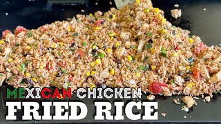 Mexican Fried Rice with AWESOME Griddle Mexican Chicken from MeatChurchBBQ [upl. by Eimilb]