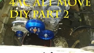 AE86 4AC Alternator Move Part 2 [upl. by Ayk]