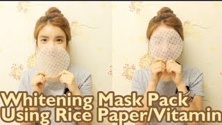 Whitening and Brightening Face Mask Using Rice Paper  Wishtrend [upl. by Bern535]