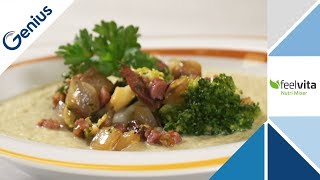 GENIUS  QuickTipp  Gebratene Brokkoli und Blumenkohlsuppe [upl. by Thurlough281]