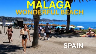 Malaga Spain Beach Summer 2024 Costa del Sol [upl. by Borden]