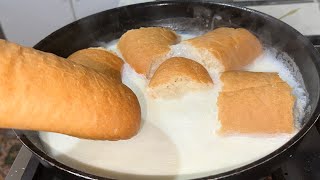 Throw the bread into boiling milk and the result will surprise you [upl. by Hollis]