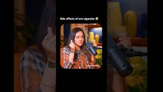 Side effects of one cigarette 🚬😱 podcast shorts subscribe cigarette youtubeshorts podcaster [upl. by Heath]