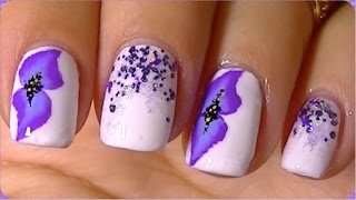 One Stroke Nail Art for Shorter Nails [upl. by Ahsienad641]