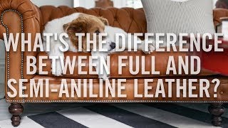 Best Leather Sofa FullAniline Leather vs SemiAniline Leather – Roger And Chris [upl. by Anelrac101]