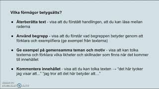 Tips inför litterär analys i Svenska 1 [upl. by Lyssa]