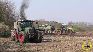 Claas Xerion  Fendt Favorit 920 926  Gärsubstrat ausbringung  LU Carsten Walkling [upl. by Irwinn]