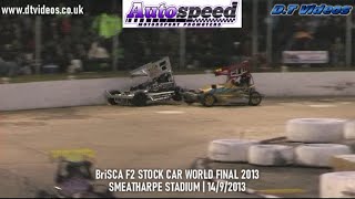 Speak v Moodie v Polley Showdown 2013 BriSCA F2 Stock Cars World Final [upl. by Okiram]