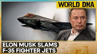 USA News Elon Musk Targets F35 Program Calls Fighter Jets ‘Obsolete’  World DNA  WION [upl. by Ainotahs]