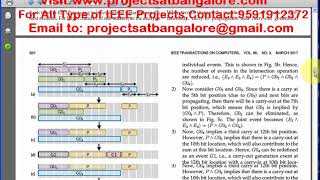 Probabilistic Error Modeling for Approximate Adders  IEEE Projects in Bangalore [upl. by Roeser]