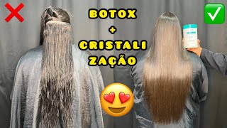 ALISAMENTO COM BOTOX SEM FORMOL NA RAIZ  CRISTALIZAÇÃO NO COMPRIMENTO E PONTAS COM BTOX LE PRÖ [upl. by Ayian]