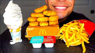 McDonalds Chicken Nuggets Ice Cream Cone Crispy French Fries Big Bites ASMR Mukbang [upl. by Helmut]