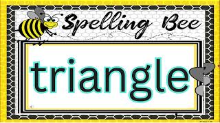 Spelling Bee Word List  List 6  shapes  Grades 1 to 3 [upl. by Lleoj764]