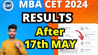 MBA CET Result after 17th May  MBA CET Results 2024 [upl. by Aisitel]