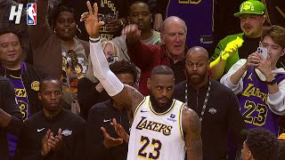 LeBron James gets a standing ovation as he reaches 40000 career points 👏 🔥 [upl. by Jessey834]