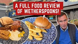 WETHERSPOONS Review Eating BREAKFAST LUNCH and DINNER in ONE DAY at MULTIPLE WETHERSPOONS [upl. by Lanford422]