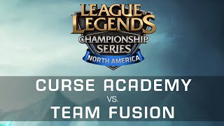 League of Legends  Curse Academy vs Team Fusion  NA LCS Expansion Tournament Game 1 [upl. by Otrevogir]