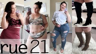 Thigh High Boots Bras amp Bag RUE 21 HAUL Plus Size Fashion [upl. by Kloman1]