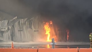 Rock On Trucking Huge Industrial Fire in Waite Park MN  1262017 [upl. by Tiffie]