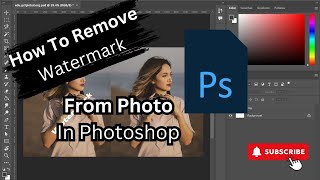 How to remove watermark from photo in photoshop Step By Step 2024 [upl. by Yerffoeg]