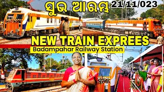 Badampahar railway station  New Train Shalimar Exprees  President Droupadi Murmu  New Train [upl. by Asilehc]