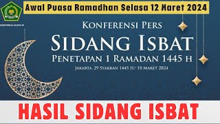 Awal Puasa Ramadhan 1445 H Jatuh Pada Hari SELASA 12 MARET 2024  Hasil Sidang Isbat [upl. by Rob337]