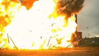 Huge Building Explosion at 2500fps  The Slow Mo Guys [upl. by Nygem]