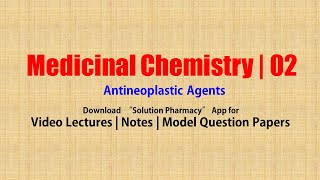 Medicinal Chemistry II 10 Anti Neoplastic Agents  Anticancer Drug  BPharmacy 5th Semester [upl. by Euridice]