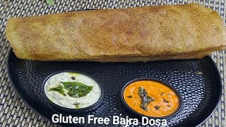 Gluten Free Crispy Bajra DosaHealthy Pearl Millet Dosa Bajri dosa RecipeMillet Breakfast Recipe [upl. by Johannessen312]