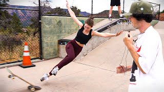 Forcing My Sister To Skateboard [upl. by Anuaik]