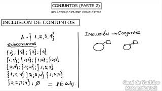 CONJUNTOS PARTE 2 INCLUSIÓN TIPOS CLASESETC [upl. by Miharbi342]