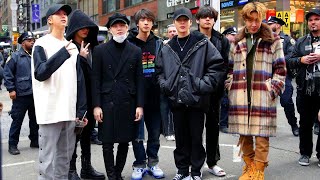 BTS New York Times Square 191231 방탄소년단 │ rehearsing Concert New Year 2020 [upl. by Saxen]