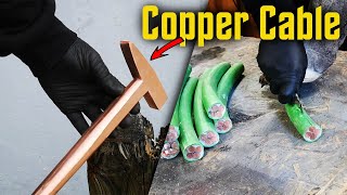 Turning Copper Wire into a Usable Metal Hammer [upl. by Debi]