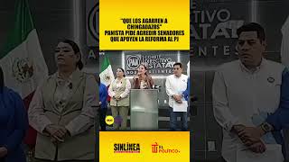 Senadora del PAN pide que agarren a chingadazos a senadores de morena [upl. by Enialed]