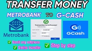 METROBANK TO GCASH TRANSFER ONLINE Gamit ang CellphoneStep by step TUTORIAL [upl. by Thordia]