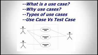 What is a use case  Types of use cases  Use case Vs Test Case  UML diagram [upl. by Aldo]