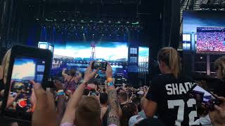 Eminem bringing out 50cent LIVE Patiently Waiting  London Twickenham stadium 2018 Revival Tour [upl. by Hodge]